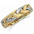14K Two Tone Braided Hand-Woven Band