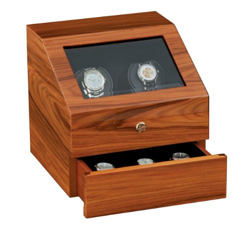 Orbita Siena Two Executive Rotorwind Watchwinder Teak Finish Orbita Siena Two Executive Rotorwind Watchwinder Teak Finish