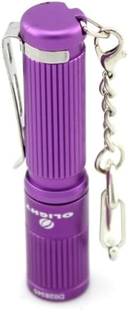 Olight I3s EOS Colorfull Flashlight Compact Design Stylish Appearance Cree Xp-g2 LED Max Output of 80 Lumens Gift Box Packing Key Chain Flashlight AAA Battery Torch Purple