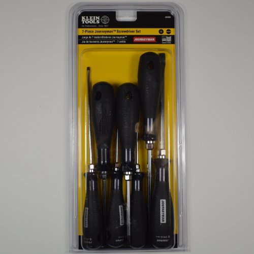 Klein Tools JSDS02 7Piece Journeyman Screwdriver Set Hardware Sets Hand Sets