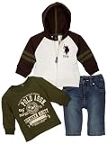 U.S. POLO ASSN. Baby-Boys Newborn 3 Pack Hoodie Jean Set U.S. POLO ASSN. Baby-Boys Newborn 3 Pack Hoodie Jean Set