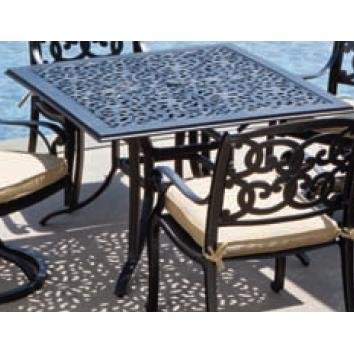 Alfresco Home Scroll 44 Inch Square Dining Table & Base - Antique ...