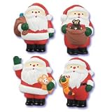 Santa Claus 2.5" Figure Cake Topper - set of 4