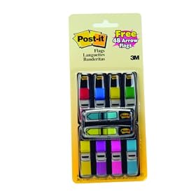 Post-it Flags Value Pack, Assorted Colors, 280 Page Flags and 48 Arrows of 0.5 Inch per Pack (683-VAD1)