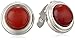 1928 Jewelry Unisex Semi-Precious River Stone Round Button Covers
