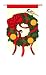Home for the Holidays Wreath with Ribbon Regular Size Applique Flag