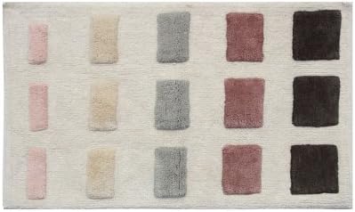 Lacey Mills Shrinking Boxes Blush 21 by 34-Inch Bath Rug