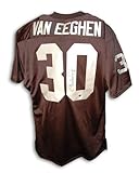 Mark Van Eeghen Oakland Raiders Black Throwback Jersey Autographed - Autographed NFL Jerseys