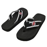 NHL New Jersey Devils Unisex Basic Flip Flops - Black (Small)