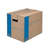 Fellowes Small SmoothMove Moving Box, 10 Pack, 12 x 12 x 16 Inches