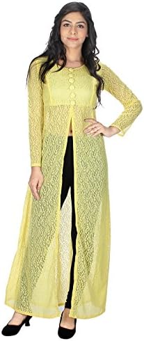 Hazle Avenue Full Sleeve Self Design Fusion Wear Round Neck Dress