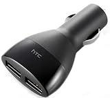 HTC 2 Slot USB Car Charger (2 x 1A,5V) with USB/microUSB cable Blister