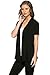 2LUV Women's Short Sleeve Draped Open Front Cardigan