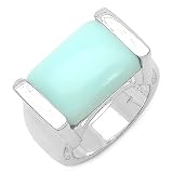 9.60 Carat Genuine Opal Sterling Silver Ring