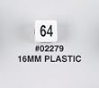 16mm (5/8") Opaque Doubling Cube, White/Black
