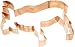 Old River Road Moose Shape Cookie Cutter, Copper