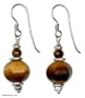 Tiger's eye earrings, 'Golden Lantern' 0.8" W 1.8" L