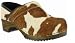 Sanita Women's Caramel Cow Closed Back Wooden Clogs Shoes - Limited Edition 41 EU 10....