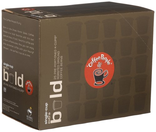 Coffee People K-Cup Extra Bold Black Tiger Dark Roast, 25-Count Boxes (Pack of 2) by Coffee People