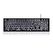 Perixx 11474 PERIBOARD-317 USB Wired Illuminated Keyboard, White LED Backlit, 17.32
