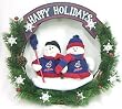 Cleveland Indians 20" Team Snowman Wreath - BASEBALL Sports Merchandise