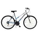 Emmelle Active 18 Speed Silver/Aqua 18 Frame Ladies Bike