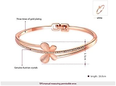 Butterfly Crystal Bangle Bracelet for Women Rose Gold Plated Fashion Jewelry Gifts