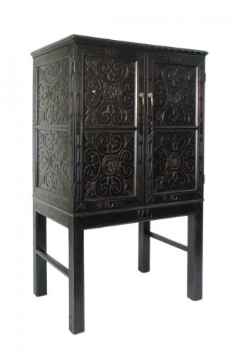 Benfu TV Armoire (Black) (56H x 32W x 22D)