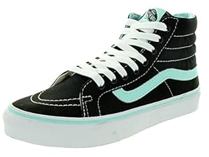 Vans Unisex Sk8-Hi Slim (Pop) Black/Blue Tint Skate Shoe 6.5 Men US / 8 Women US