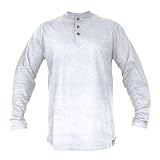 ACE TRADING - FORTRESS PRODUCT FP221GRY-L HENLEY LSLV GRAY LARGE