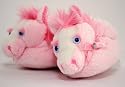 Wee Kids Furry Friends Pink Horse Slippers M 6-12 Mos