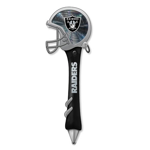 Pack of 6 NFL Oakland Raiders Light-Up Mirrored Helmet Office Pens