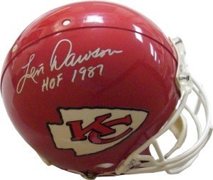 Len Dawson Autographed/Hand Signed Kansas City Chiefs Proline Helmet HOF87 minor scratch
