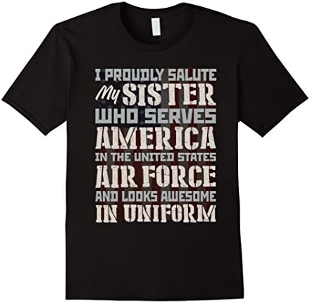 Men's Air Force Sister Serves America and Looks Awesome in Uniform XL Black