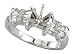 14K White Gold Diamond Engagement Ring Semimount