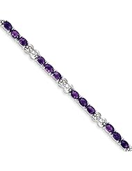 Sterling Silver Amethyst Bracelet, Best Quality Free Gift Box Satisfaction Guaranteed