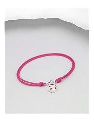 Ladybug Cotton Colored Enamel Bracelet In 92.5 Sterling Silver