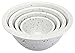 Zak Designs Confetti Mixing Bowl Sets, 4-Piece, Eggshell White