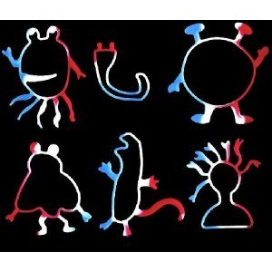 Bama Bandz Tie-Dye MONSTERS Glow in th Dark Rubber Band (24 ct)
