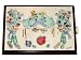 ArtisanStreet's Judaica Challah Board For The Bride And Groom. Bread Board Features Knife & Built In Knife Holder. Decorated With Huppah, Love Birds And Flower Bouquets. Limited Edition