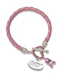 Logoart New York Jets Breast Cancer Awareness Pink Rope Bracelet