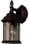 Small Custom Fit Outdoor Wall Lantern, 1LIGHT, BLACK
