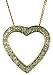 9ct Yellow Gold Ladies 15 Points Diamond Set Heart Slider Pendant On 18