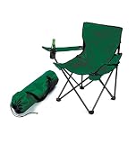 Happy People - Fauteuil pliant avec repose-bras - Vert - 54 x 54 x 80 cm