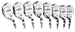 Orlimar Hybrid IRS 4-Sw set Iron Replacement System Set (Right Handed, Senior VX Graphite Shaft)