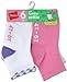 Hanes Girls' Infant Toddler Ankle Socks, 2T-3T-White/Asst Heel&Toe, 6 per Pack
