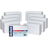 Oxford Ruled Index Cards, 3 x 5 Inches, White, 10 Packs of 100 (31EE)