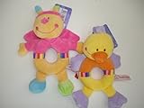 Baby Plush Ring Rattle - Bumblebee and Ducky, 2 Pcs/set