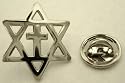 Messianic Star of David Jews for Jesus Christians for Isreal Cross Lapel Pin