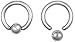 Set of 2 Rings: 10g Surgical Steel 1/2